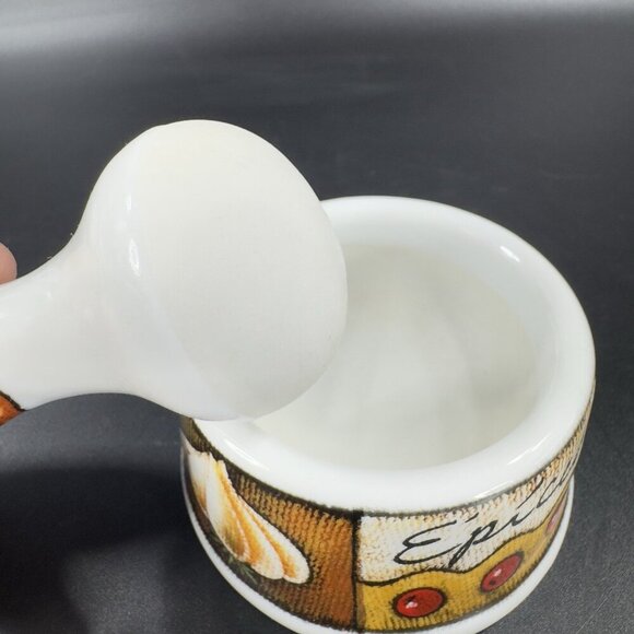 JOIE MSC International Garlic Mortar and Pestle Ceramic Grinder Herbs Spices - Picture 7 of 12